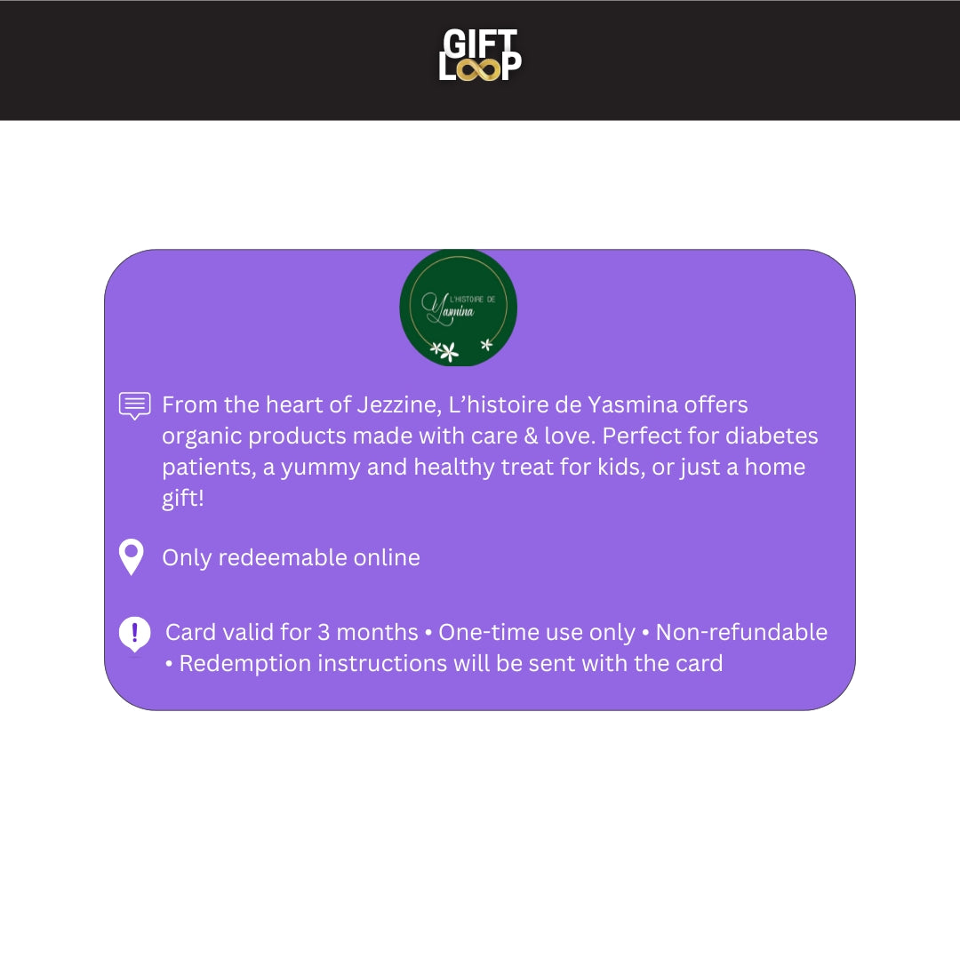 L’histoire de Yasmina eGift Card